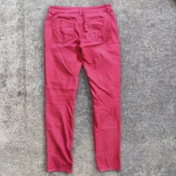 PrAna Kara Organic Cotton Jeans Straight Leg Faded Red Women's Pants Size 6 / 28 - Picture 11 of 14